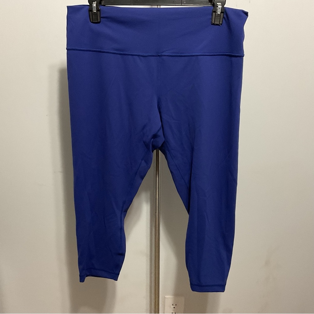 Lululemon Wunder Train High Rise  Blue Crop Leggings Size 20
